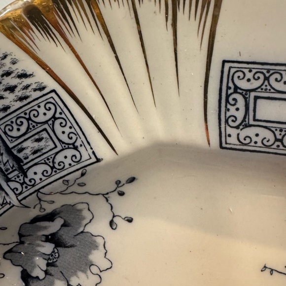 Antique CH & H Tunstall Windsor Blue Flow 17 1/2” Serving Platter - Picture 6 of 12